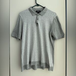 Express Light Gray Polo Shirt for Men